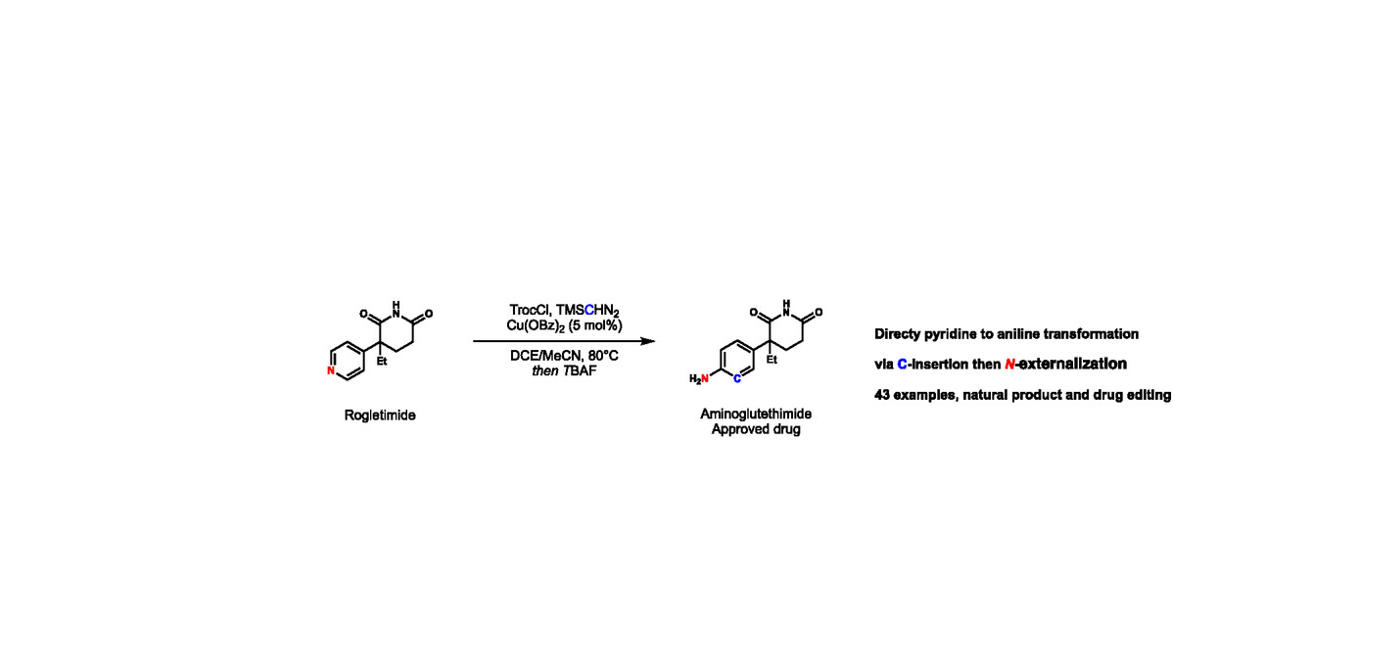 Skeletal Editing from Pyridine to Aniline via C-Insertion and N-Isomerization